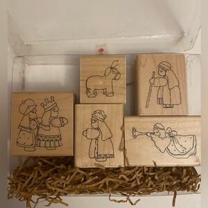 CTMH S397 Manger Visitors 5 rubber stamps